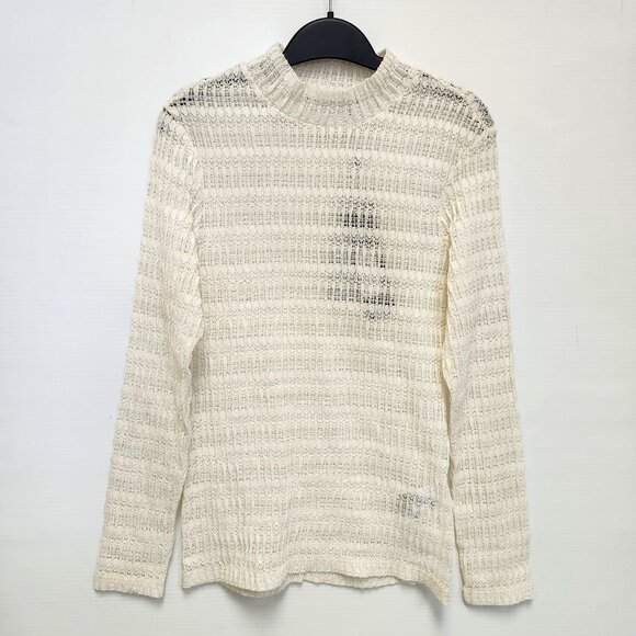 Marc Aurel Women's White Lace Turtleneck Size 38 & 40 - Picture 1 of 8